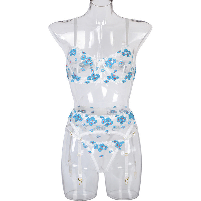 Mini Flowers Steel Ring Embroidery Three-piece Set 3016