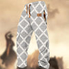 Printed Drawstring Men's Casual Pants