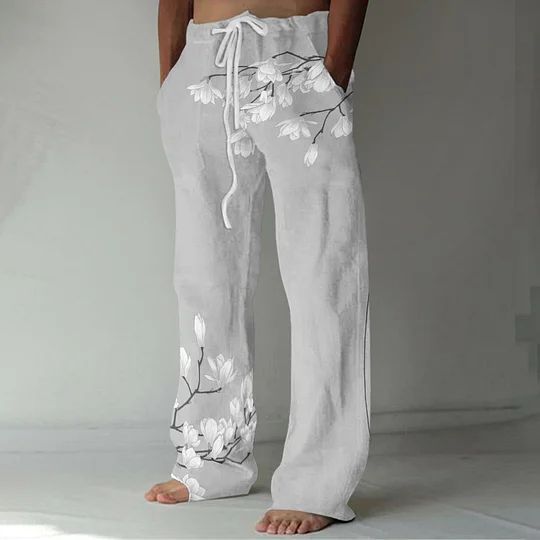 Casual Straight-leg Loose Drawstring Trousers
