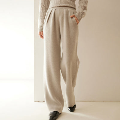 Autumn And Winter Cashmere Women's Wide-leg Pants