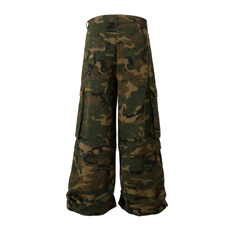 High Street Retro Multi-pocket Camouflage Cargo Pants