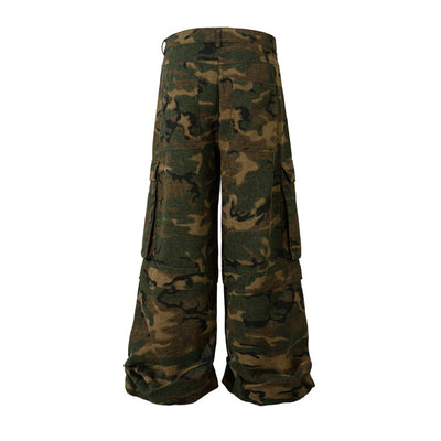 High Street Retro Multi-pocket Camouflage Cargo Pants