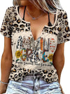 Women's Summer Fashion Animal Striped T-shirt