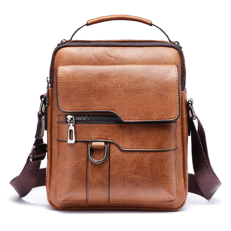 Men's One Shoulder Retro Business Crossbody Bag