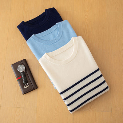 Men's Fashion Round Neck Long Sleeve Sweater