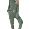 Home Long-sleeved Trousers Ladies Two-piece Set