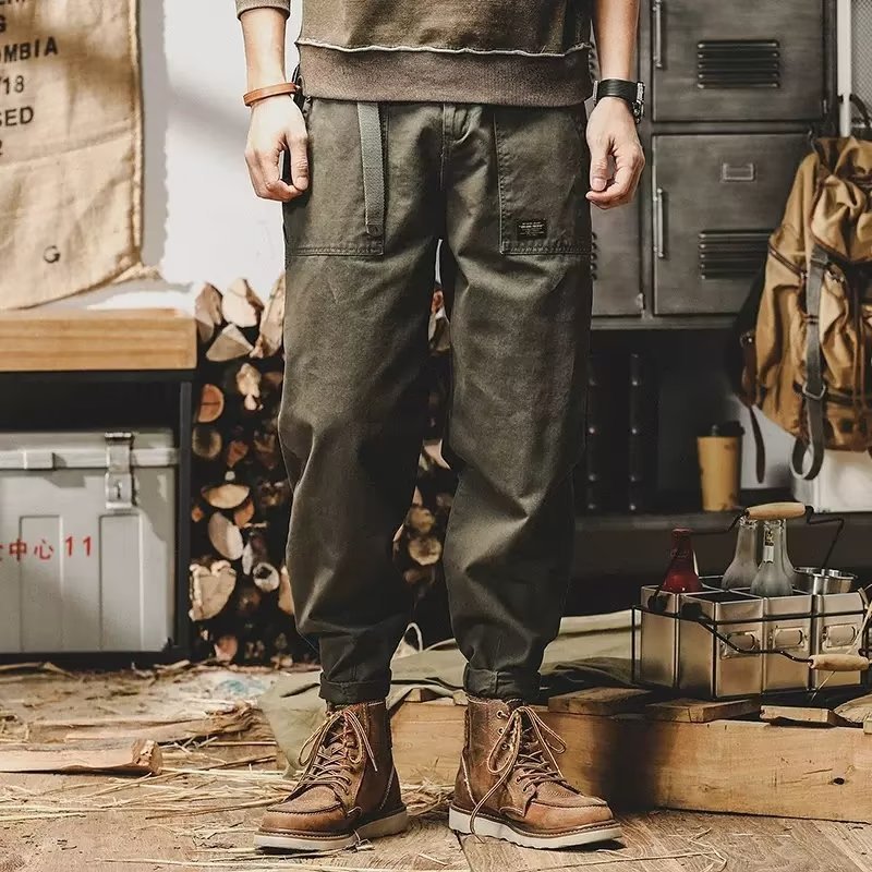 American Retro Lumberjack Ankle Banded Pants