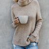 European And American Long Sleeve Turtleneck Solid Women's Sweater