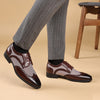 Imitation Houndstooth Men's Shoes Casual Leather Shoes
