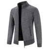 Men's Business Casual Velvet Padded Plus Size Cardigan Sweater