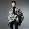 European And American Spring, Autumn And Winter Artificial Mink Hair Ink Painting Jacquard Shawl