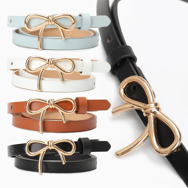 New Sweet Girl Bow Women's Light Luxury Flawless Finish Belt