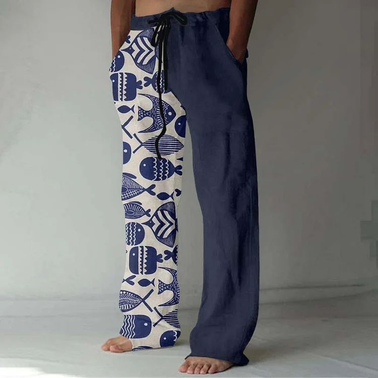 Casual Straight-leg Loose Drawstring Trousers