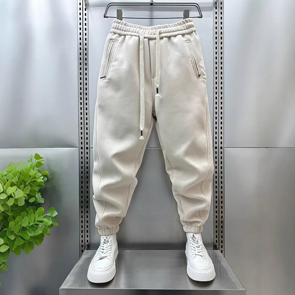 Summer Men's Pocket Zipper Ankle-tied Track Sweatpants