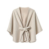 Women's Double-sided Solid Color Beige Belt Shawl