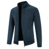Men's Business Casual Velvet Padded Plus Size Cardigan Sweater
