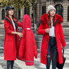 Women's Long Two-way Cotton-padded Clothes Fleece Trench Coat