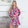 Pullover All-matching Floral Print Dress Women