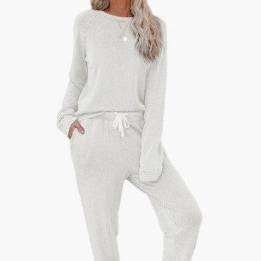 Home Long-sleeved Trousers Ladies Two-piece Set