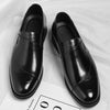 Men's Slip-on Casual Leather Shoes Low-top Business Formal Wear