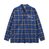 Embroidered Button Plaid Long-sleeved Shirt For Boys