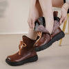 Women's Top Layer Cowhide Platform Platform Boots