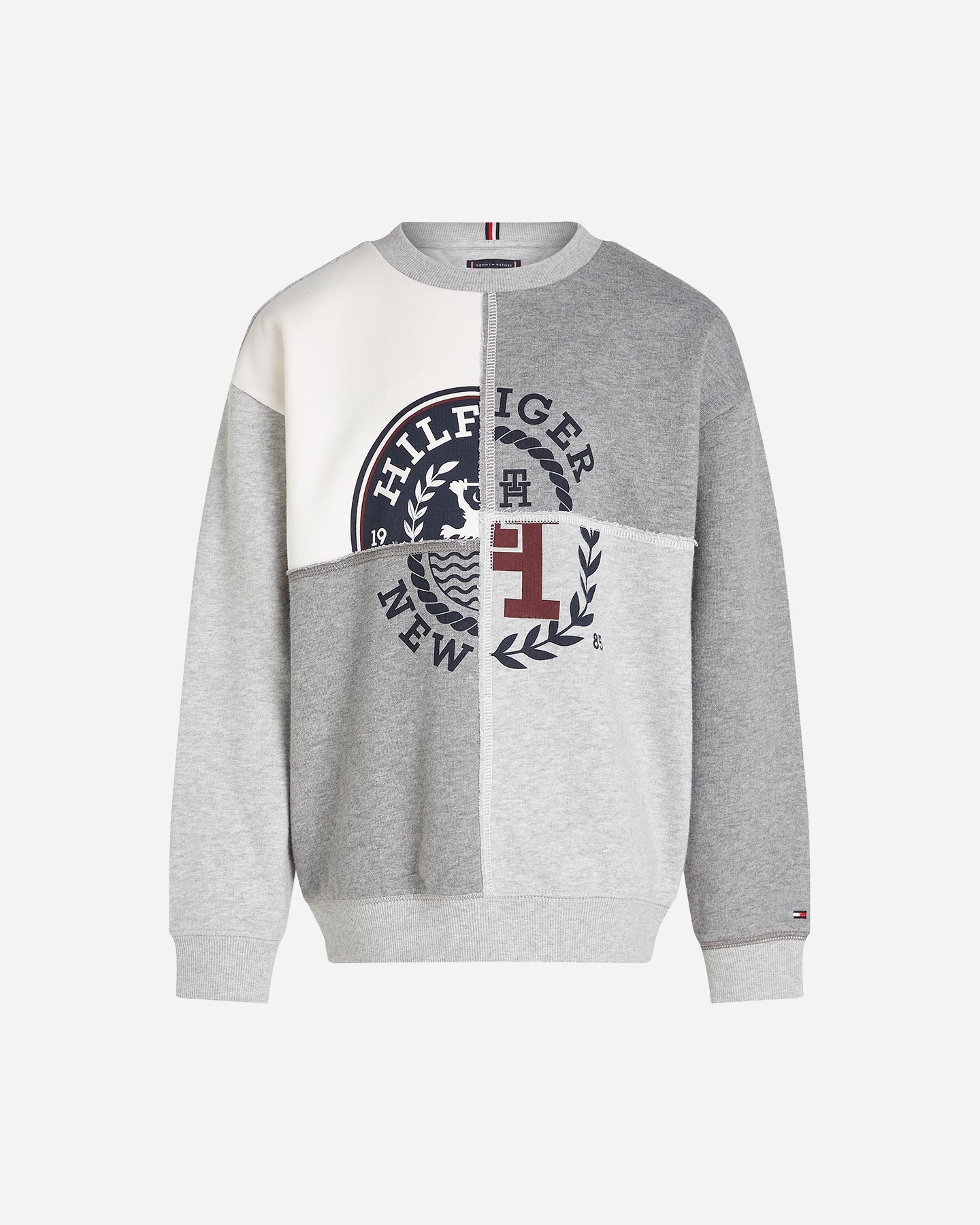 Tommy Hilfiger Color Block Jr - Felpa - Grigio