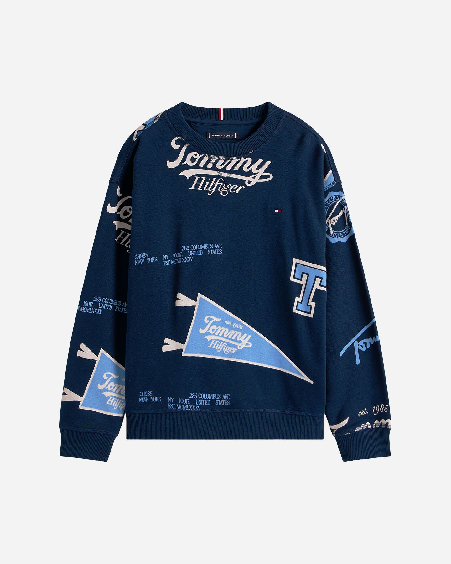 Tommy Hilfiger Printed Jr - Felpa - Blu Navy