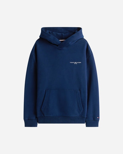 Tommy Hilfiger Small Logo Jr - Felpa - Blu Navy