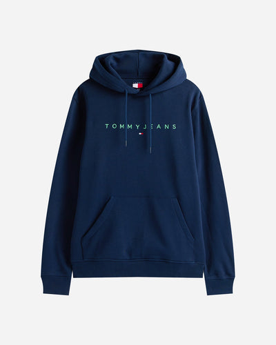 Tommy Hilfiger Linear Logo M - Felpa - Uomo - Blu