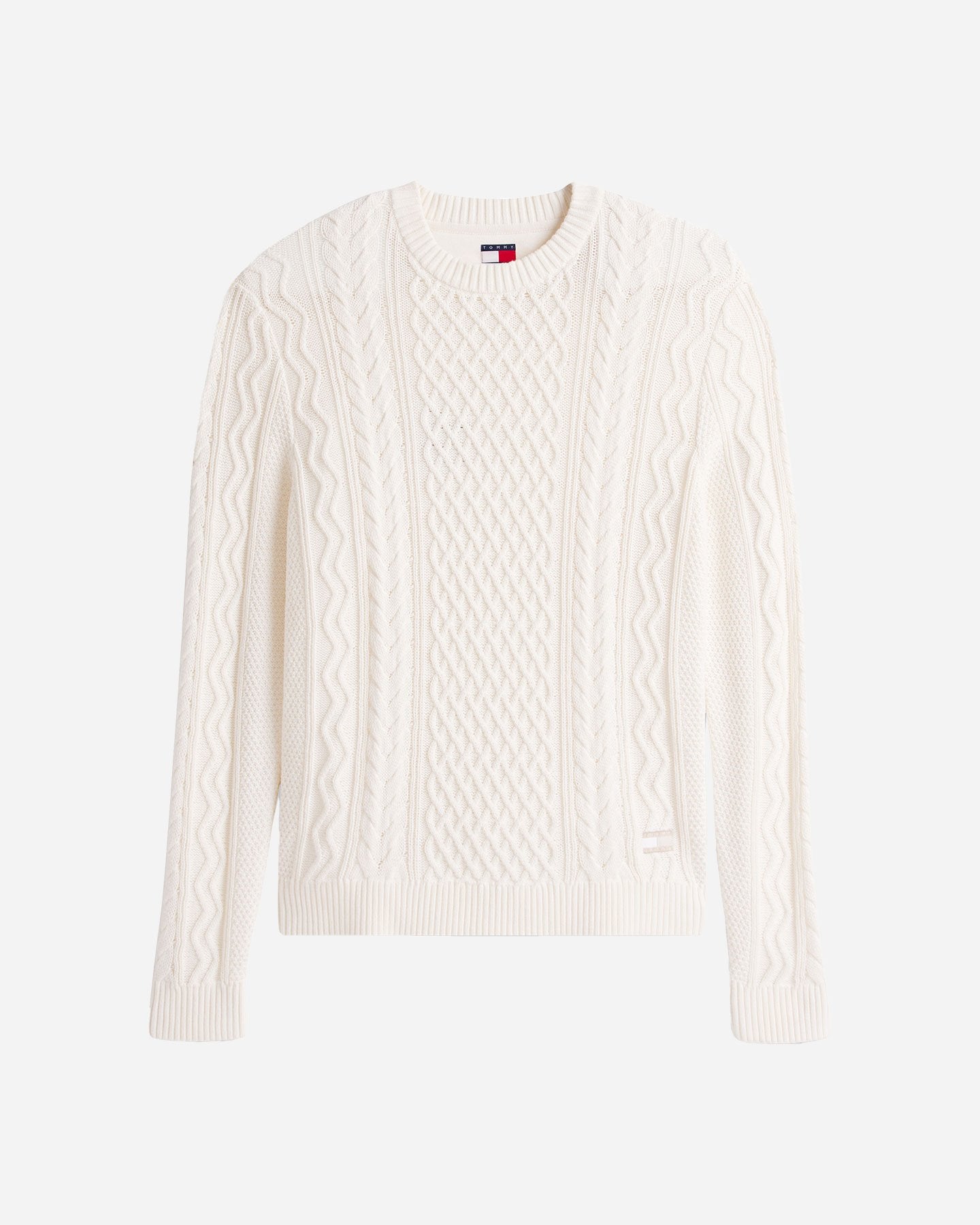 Tommy Hilfiger Badge Cable M - Maglione - Uomo - Bianco