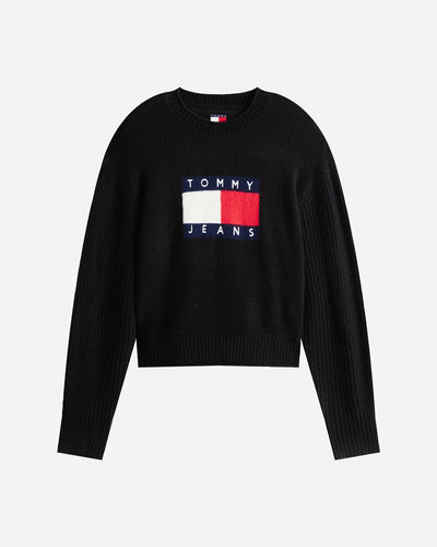 Tommy Hilfiger Big Flag W - Maglione - Donna - Nero