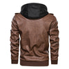 Men's Washable Pu Leather Jacket With Removable