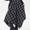Irregular Plaid Skirt Women's Retro Plaid
