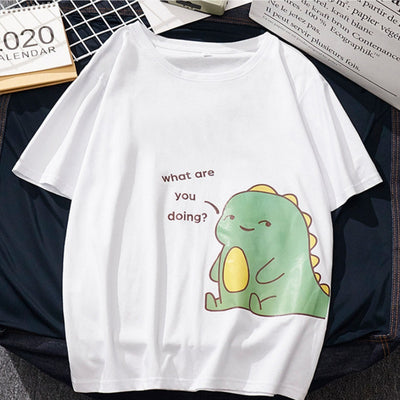 T-shirt taglie forti unisex stile coreano per coppie