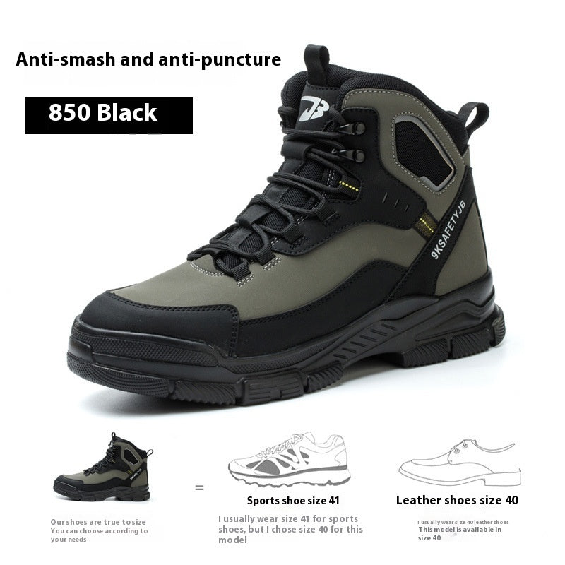 Combat Boots Male High Ankle Safety Shoes