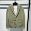 Men's Korean Style Fashion Hooded Casual Knitted Cardigan Sweater Coat