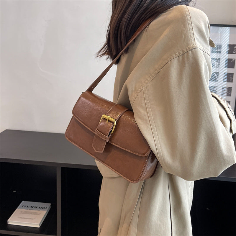 Niche Messenger Retro Easy Matching Shoulder Small Square Bag