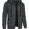 Men's Sports Fitness Casual Jacquard Sweater Hooded Coat
