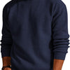 Maglione da uomo a girocollo in maglia a nido d'ape, top casual