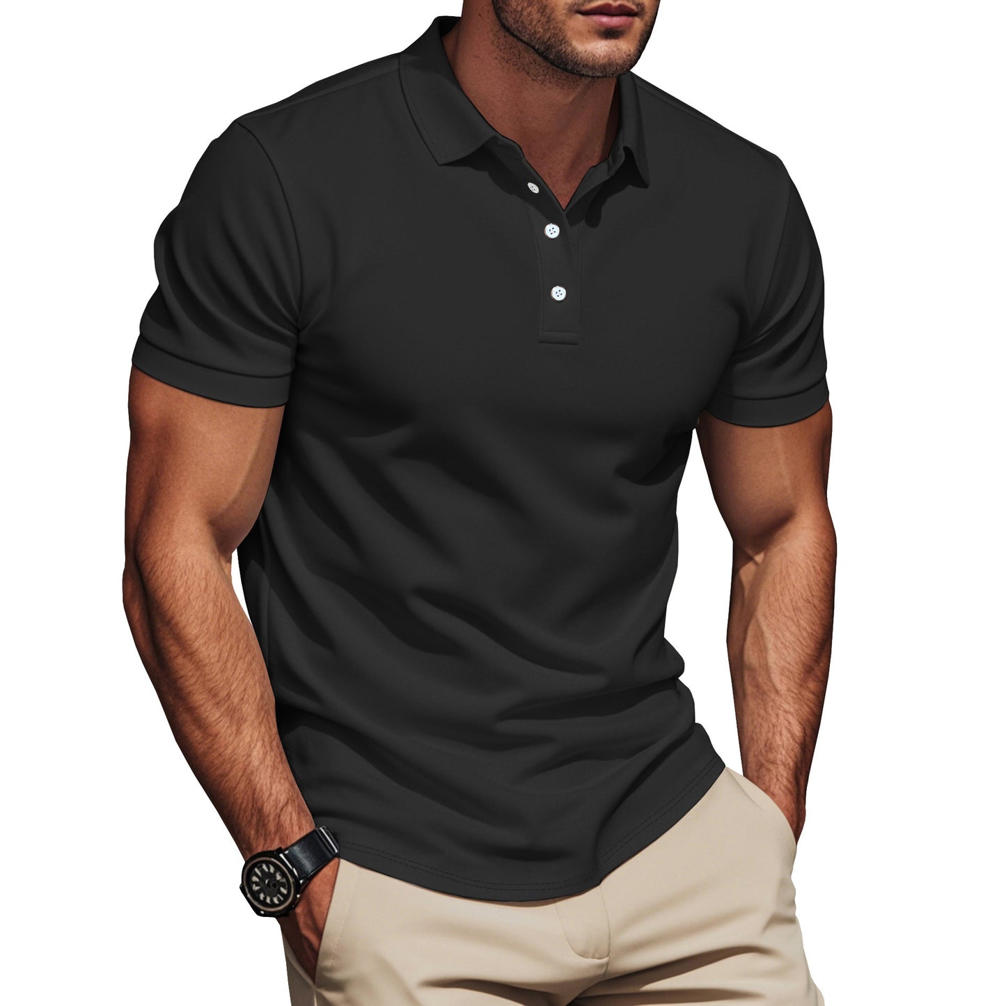 Casual British Style Summer Men's T-shirt