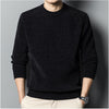 Fleece-lined Keep Warm Pure Color Men's Sweater