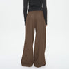 Women's Waist Drawstring Straight-leg Trousers Casual Pants