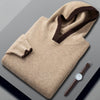 Men's Loose Ingot Needle Contrast Color Cashmere Sweater