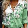 New Womens Delicate Floral Print Long Sleeve Shirt