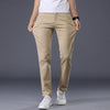 Men's Solid Color Casual Pants Korean Style Straight Trousers
