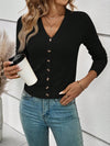 Women's Simple Solid Color Long-sleeved Sweater Cardigan