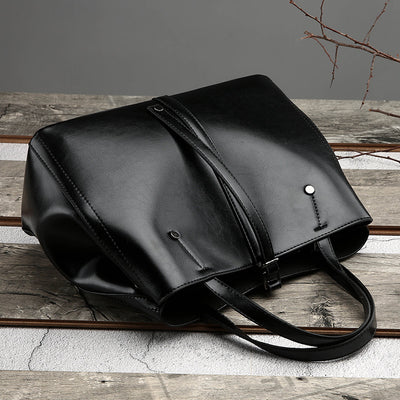 Luxury Retro Women's Hand-carrying Solid Color Simple