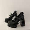 Chunky Heel French Platform Mary Jane Shoes Women's Small Fashion