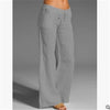 Women's High Waist Wide Leg Pants With Big Bell Pockets And Cotton And Linen Casual Pants